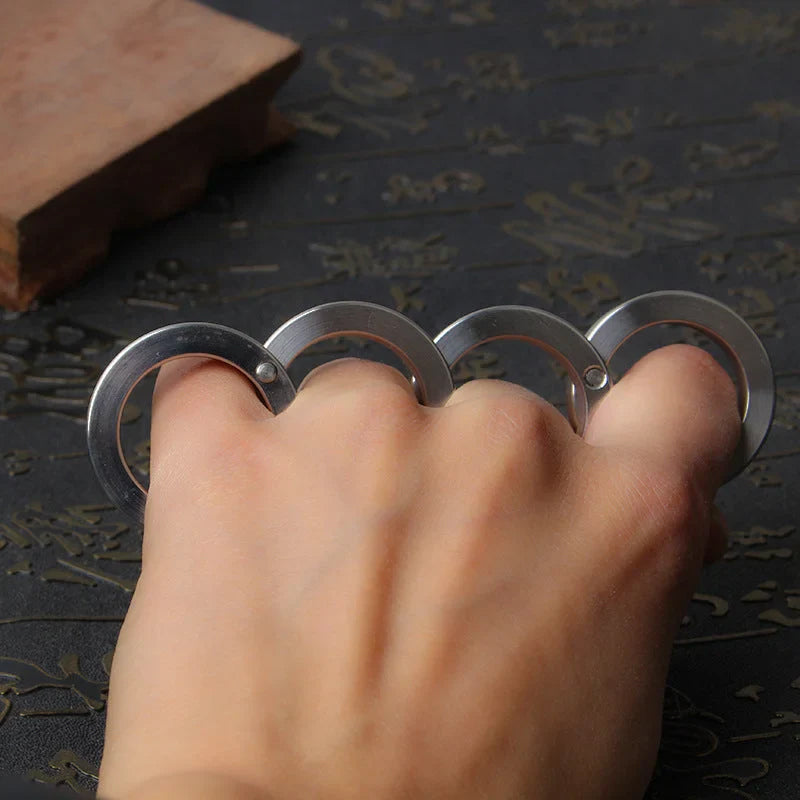 Four Finger Knuckle Duster Stainless Steel Foldable Defense